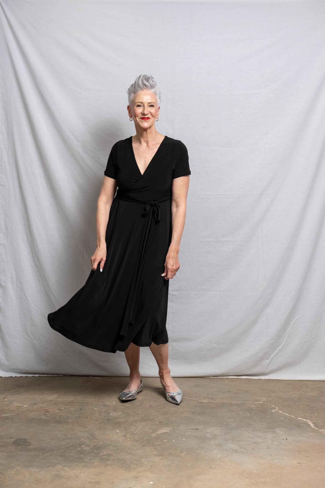 Midi Wrap Dress - Black (More Options)