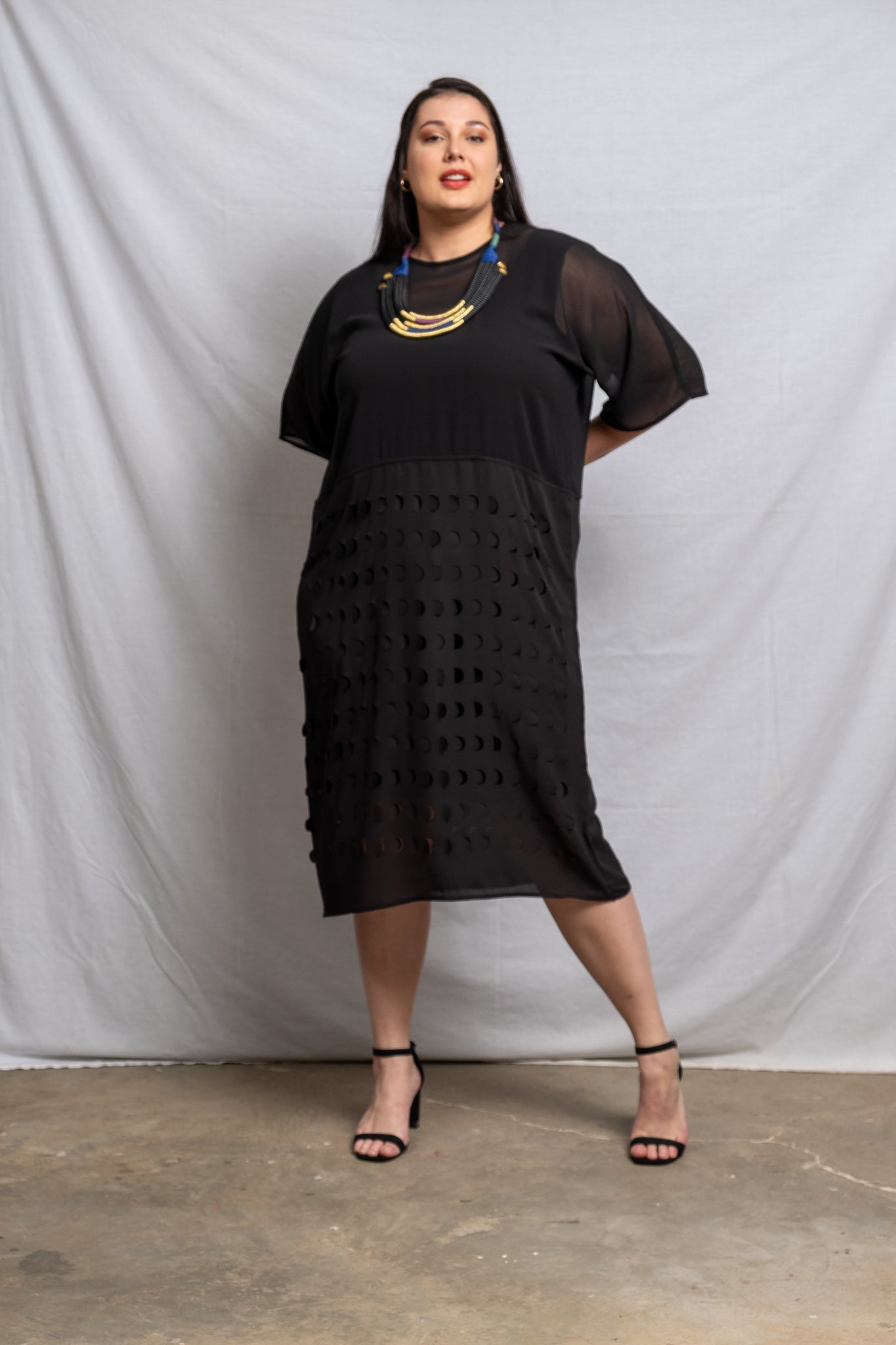 Laser Cut Panel Dress