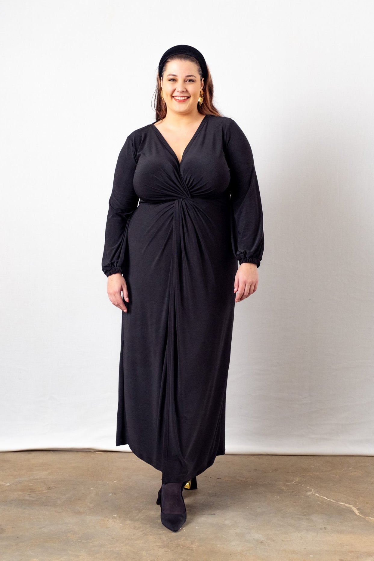 Winter Maxi Twist Dress | Multiple Colours Options