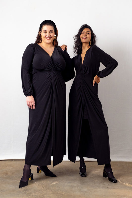 Winter Maxi Twist Dress | Multiple Colours Options