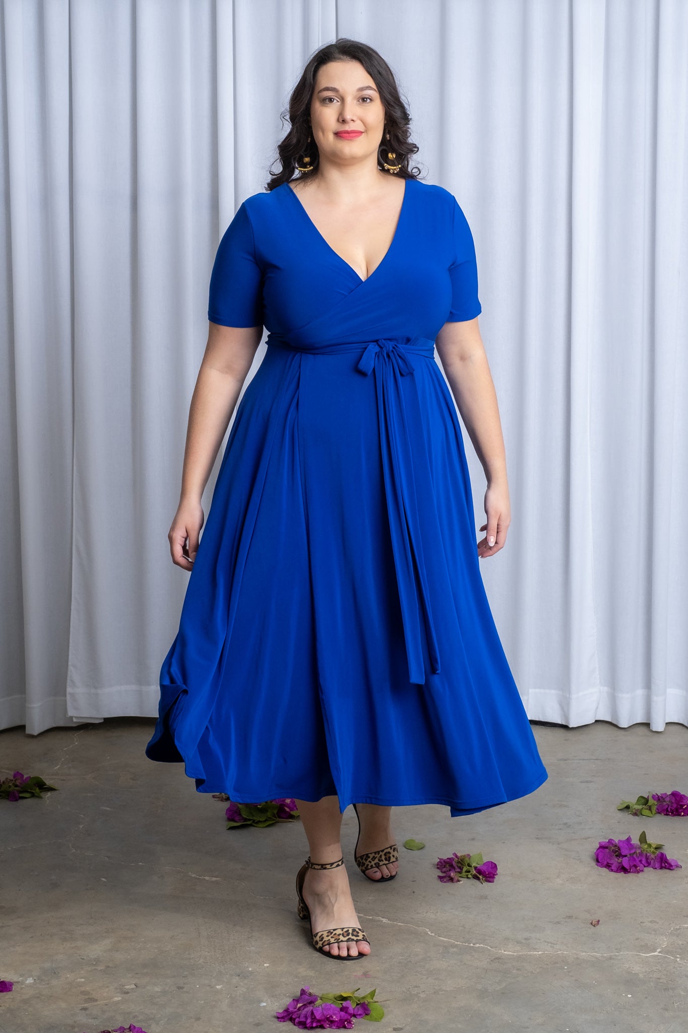 Midi Wrap Dress - Black (More Options)