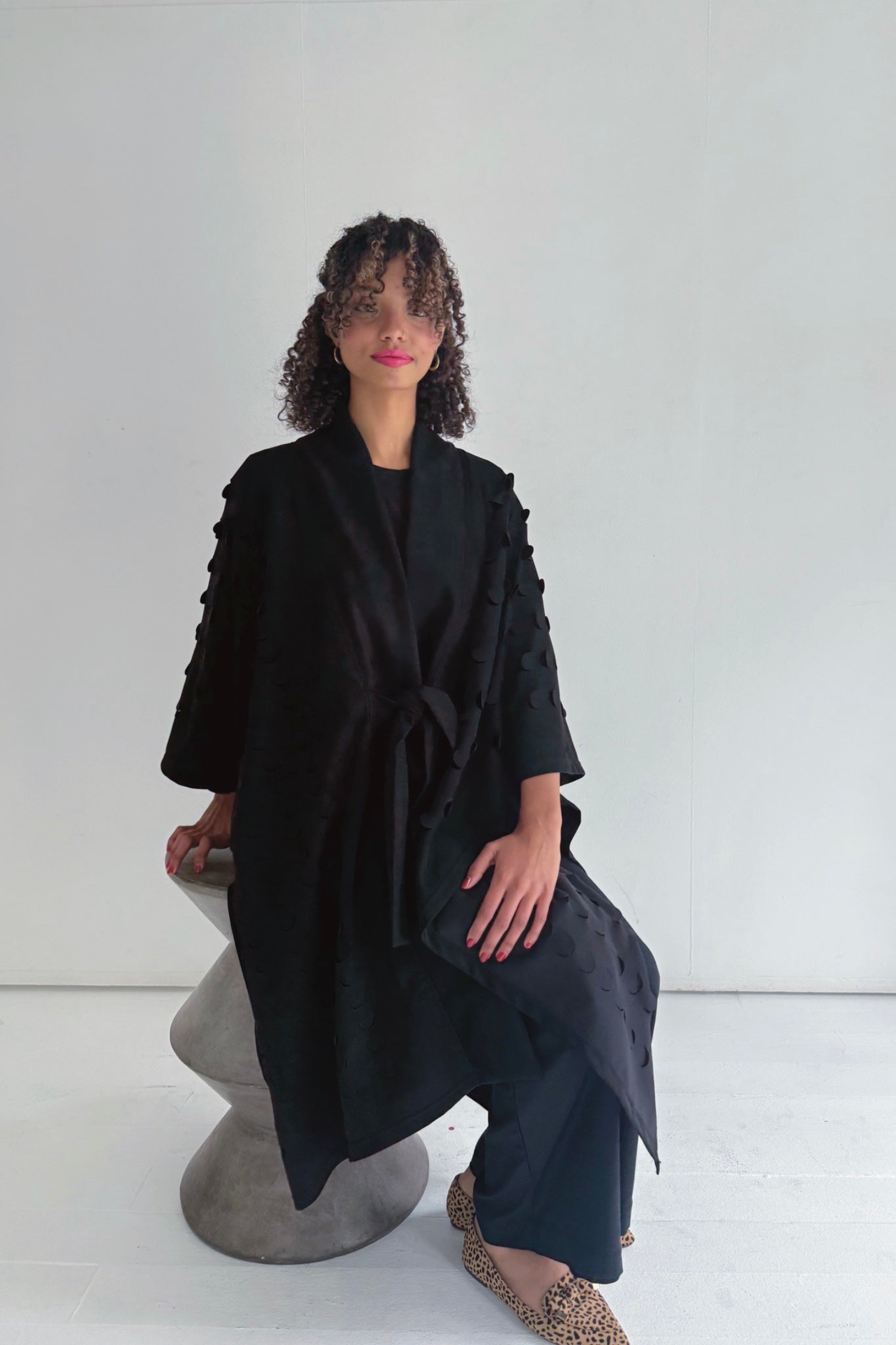Laser Cut Kova Cape Jacket | Burgundy, Black or Navy | One Size