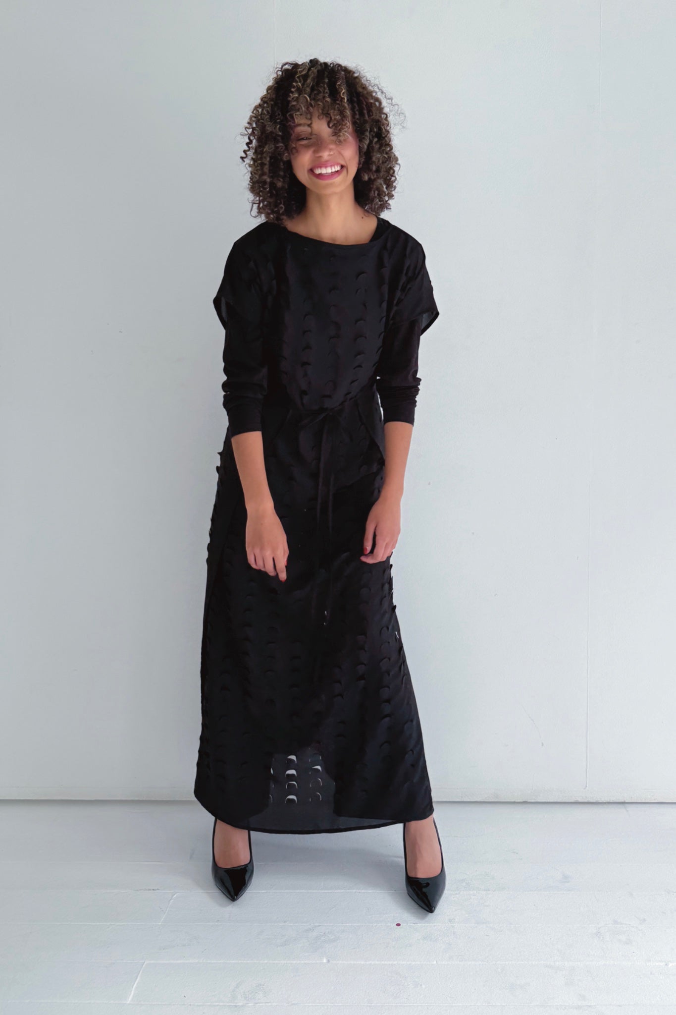 Laser Cut Maxi Dress