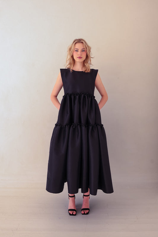 Abundance Maxi Dress | Emerald Green & Black