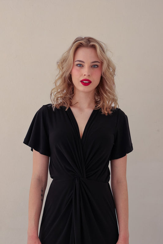Allure Twist Maxi Dress - Black | More Colour Options