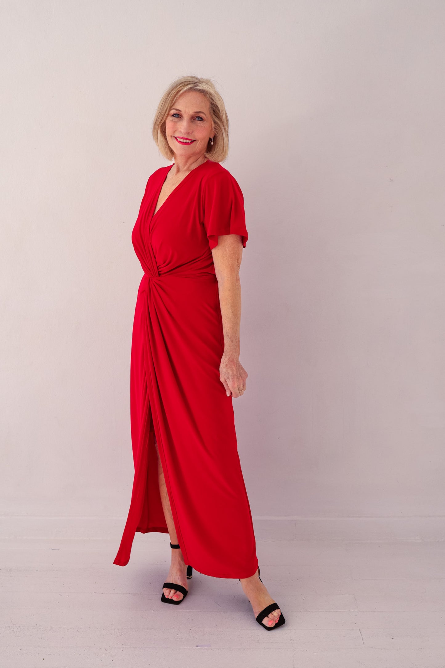 Allure Twist Maxi Dress - Red | More Colour Options