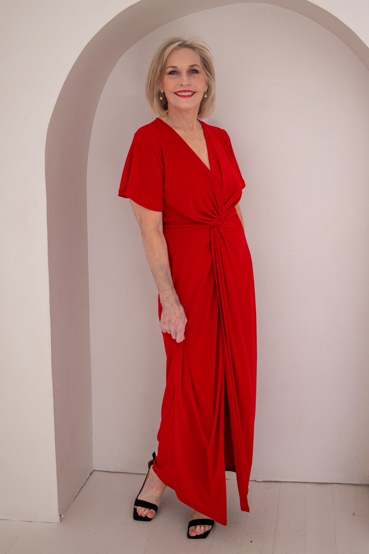 Allure Twist Maxi Dress - Red | More Colour Options