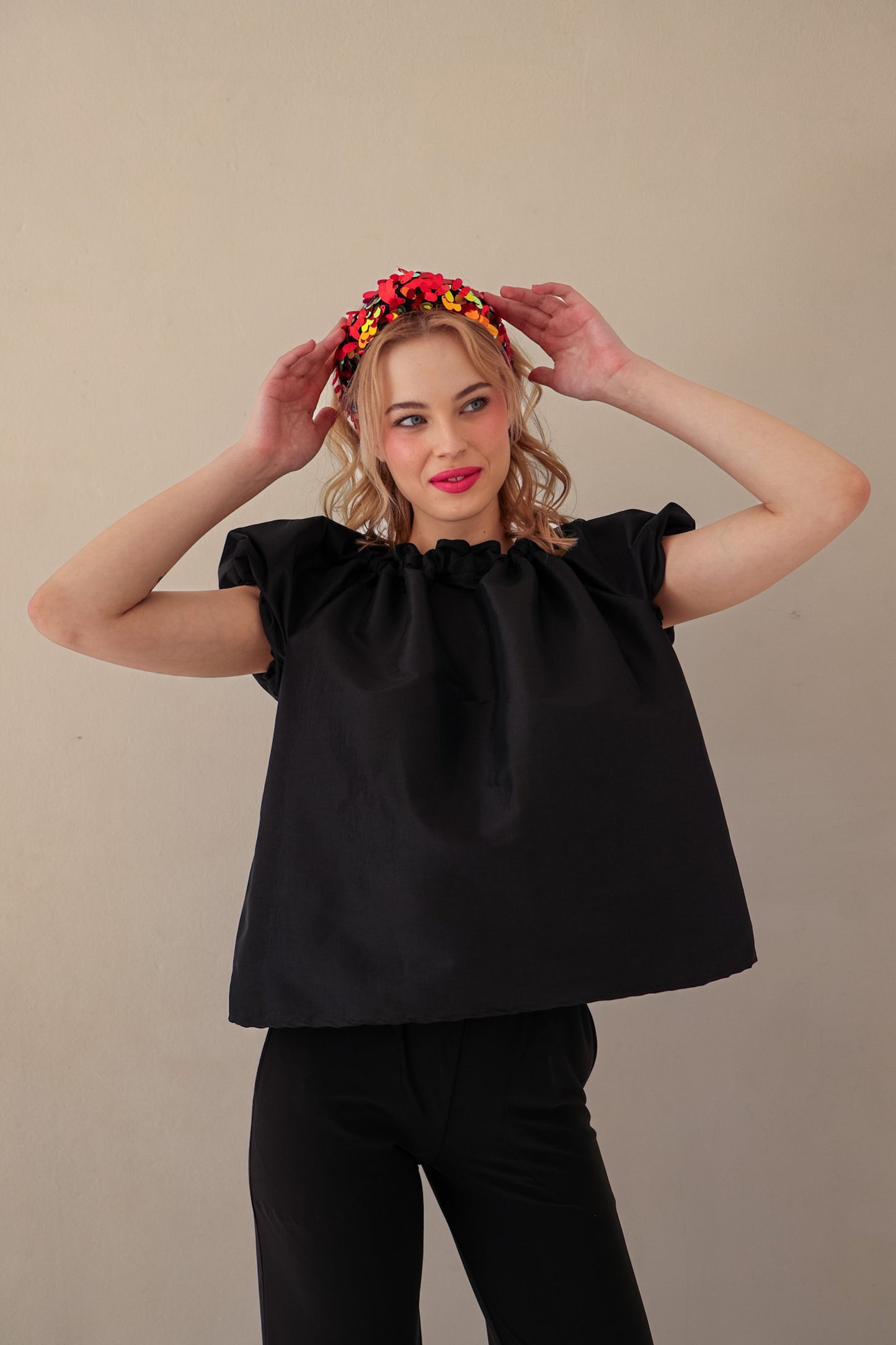 Glow Top | Black & Emerald Green