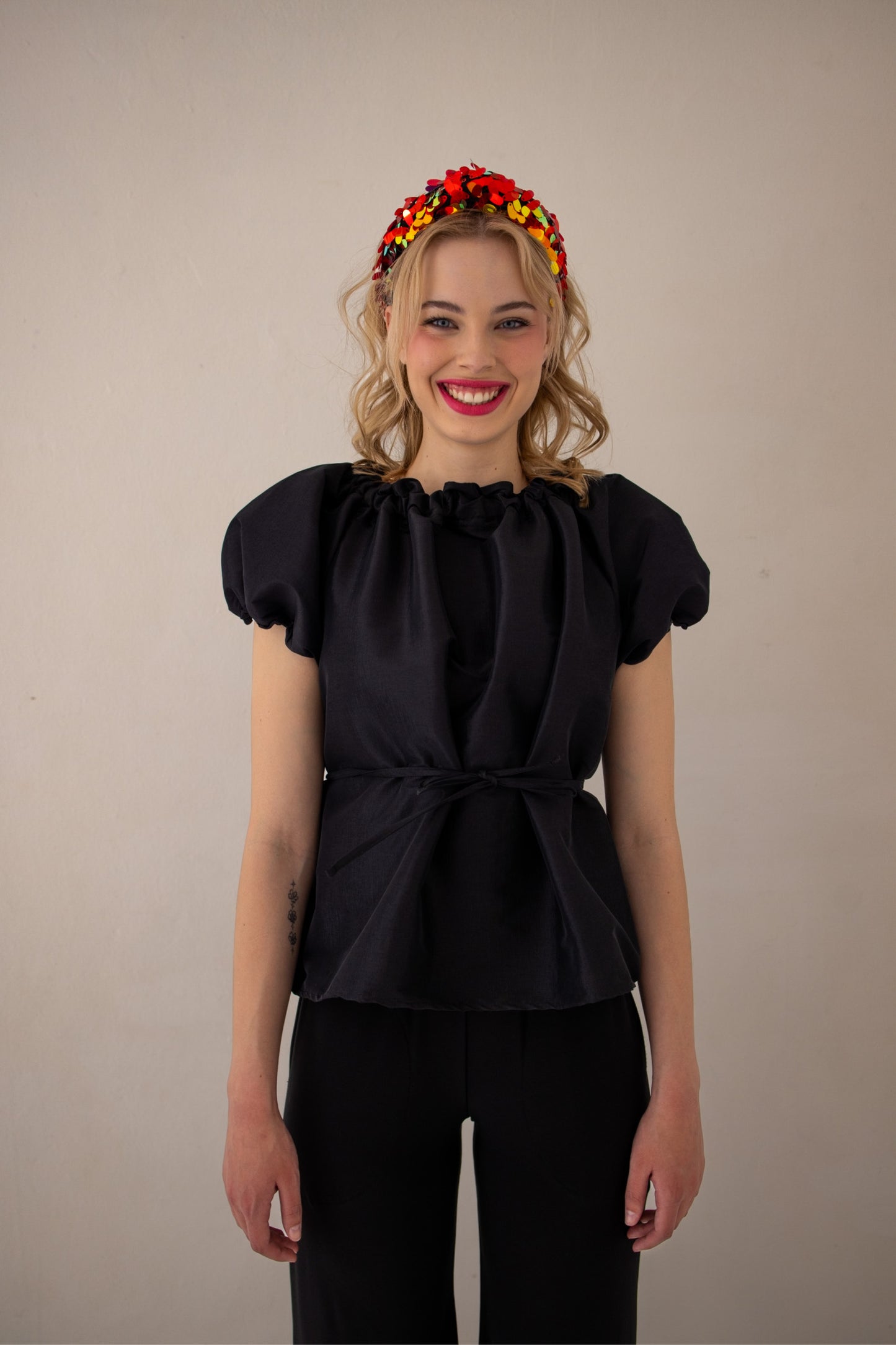 Glow Top | Black & Emerald Green
