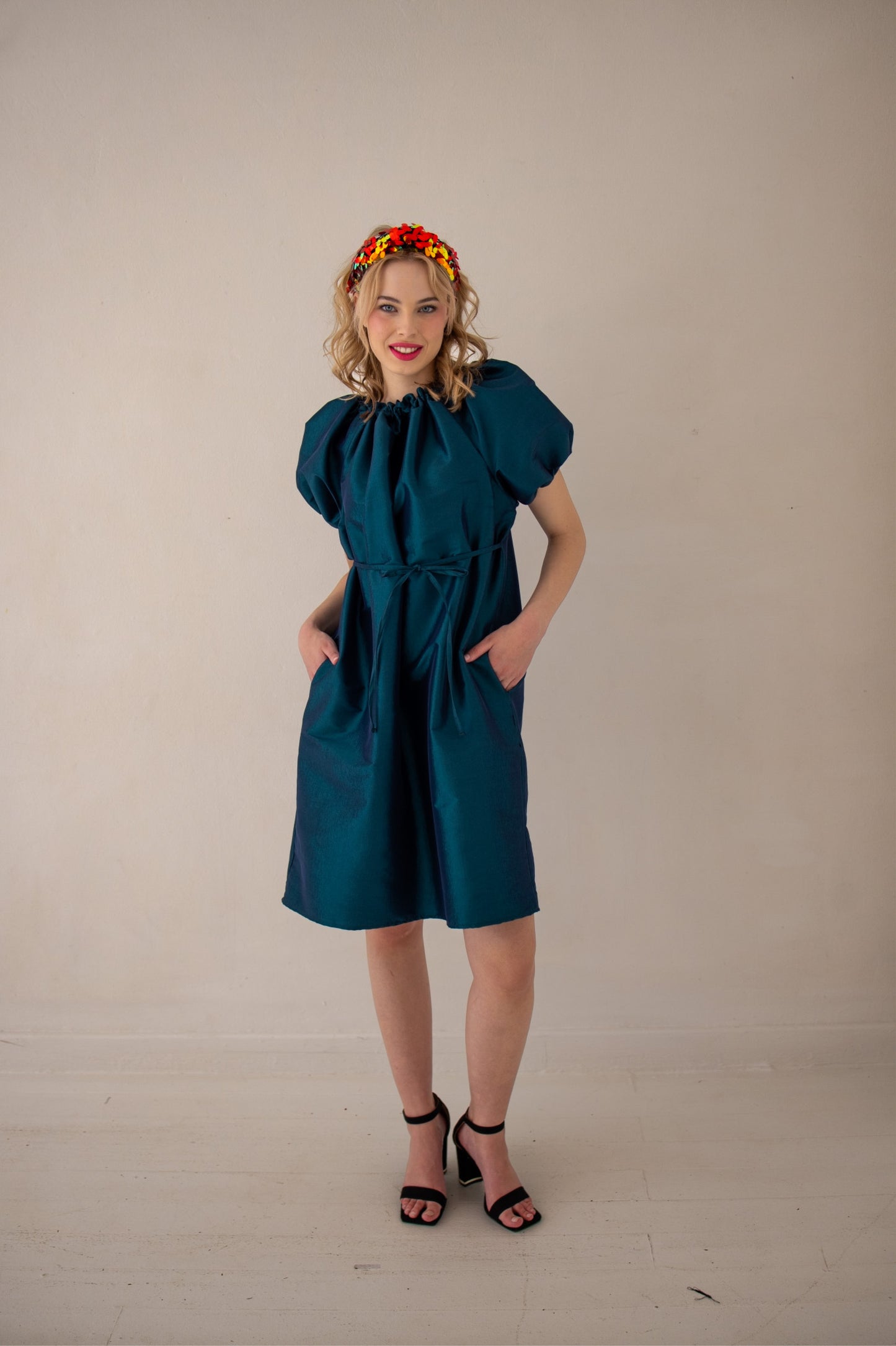 Glow Dress | Emerald Green & Black