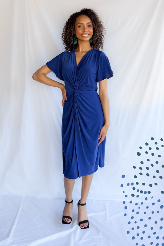 ALLURE TWIST MIDI DRESS | More Colour Options