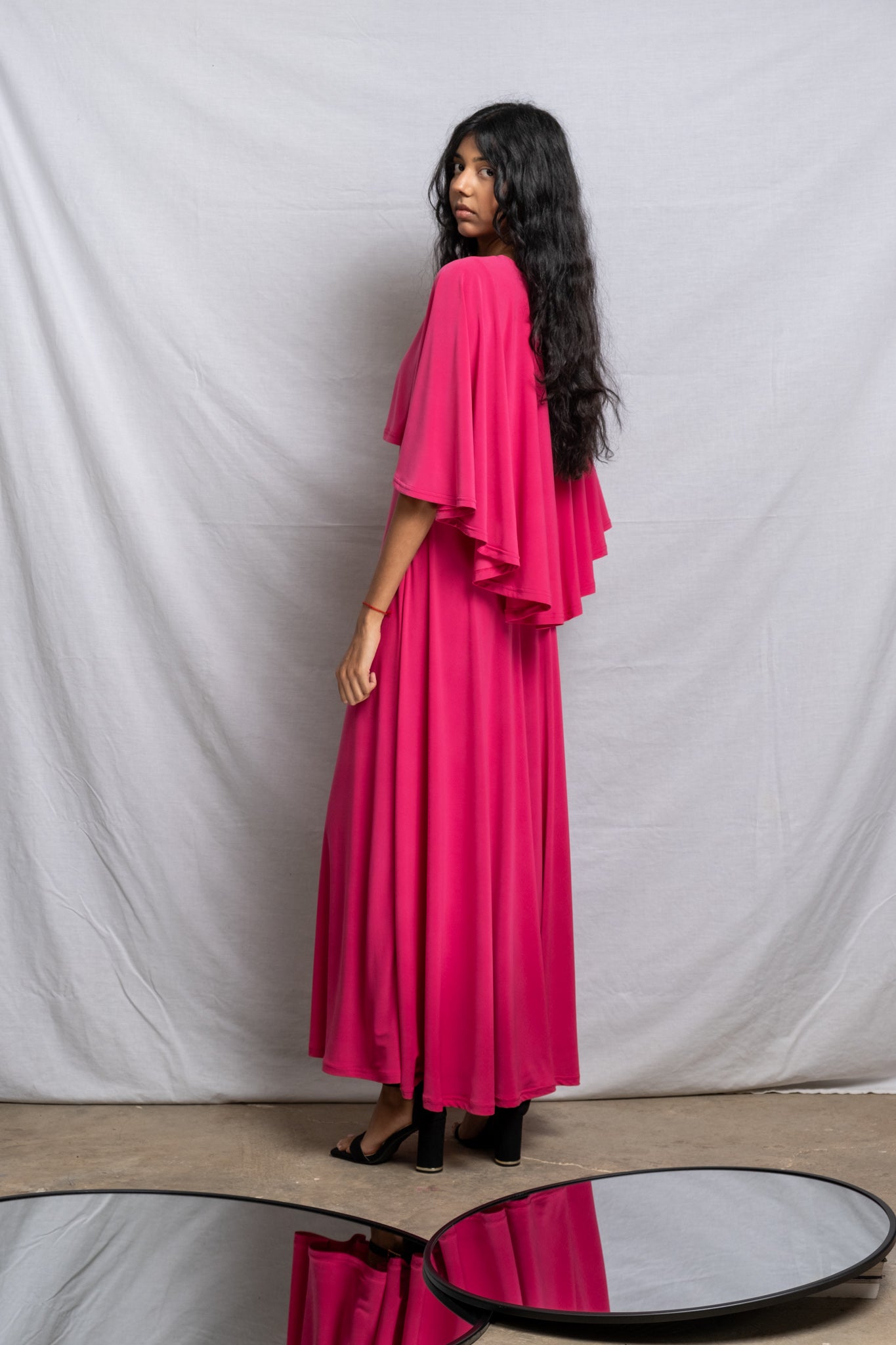 Cape Maxi Dress - Pink SALE size 32