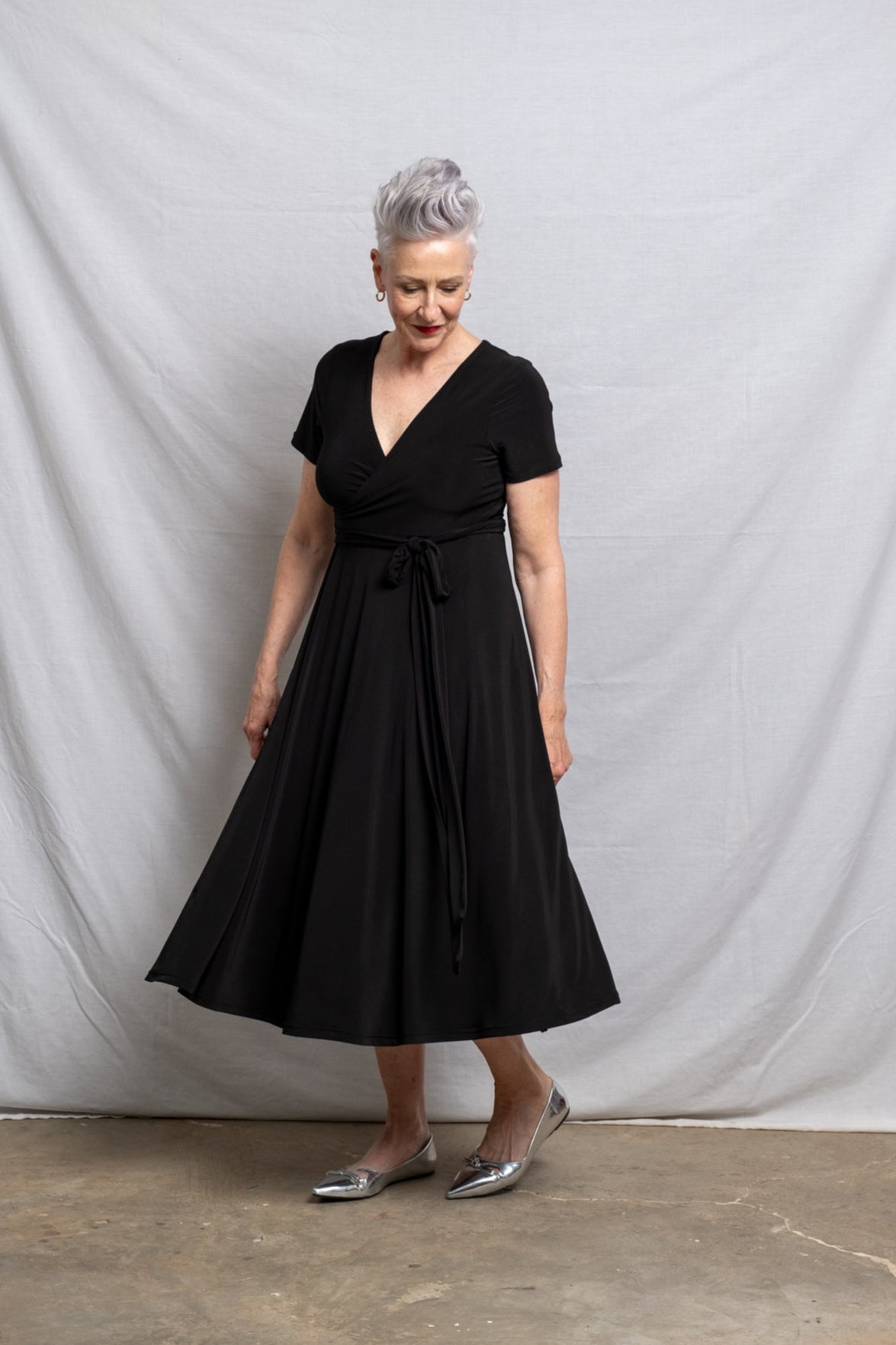 Midi Wrap Dress - Black (More Options)
