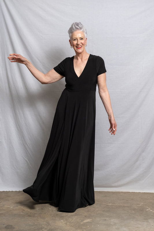 Maxi Wrap Dress - Black (More Options)