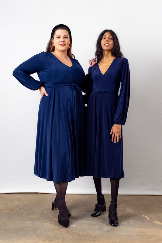 Winter Midi Wrap Dress | Multiple Colour Options