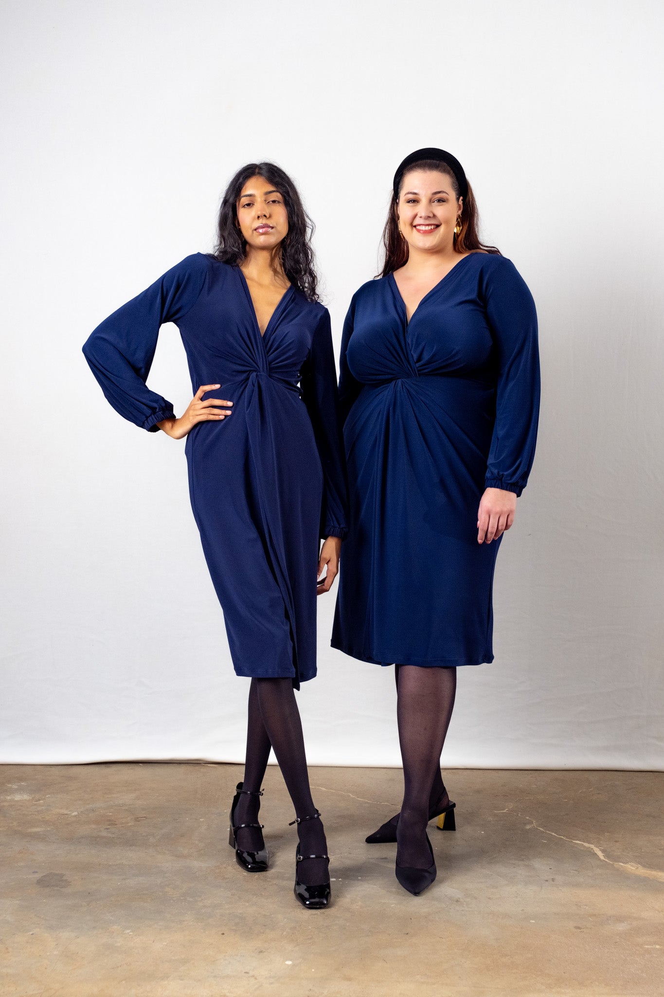 Winter Midi Twist Dress | Multiple Colour Options