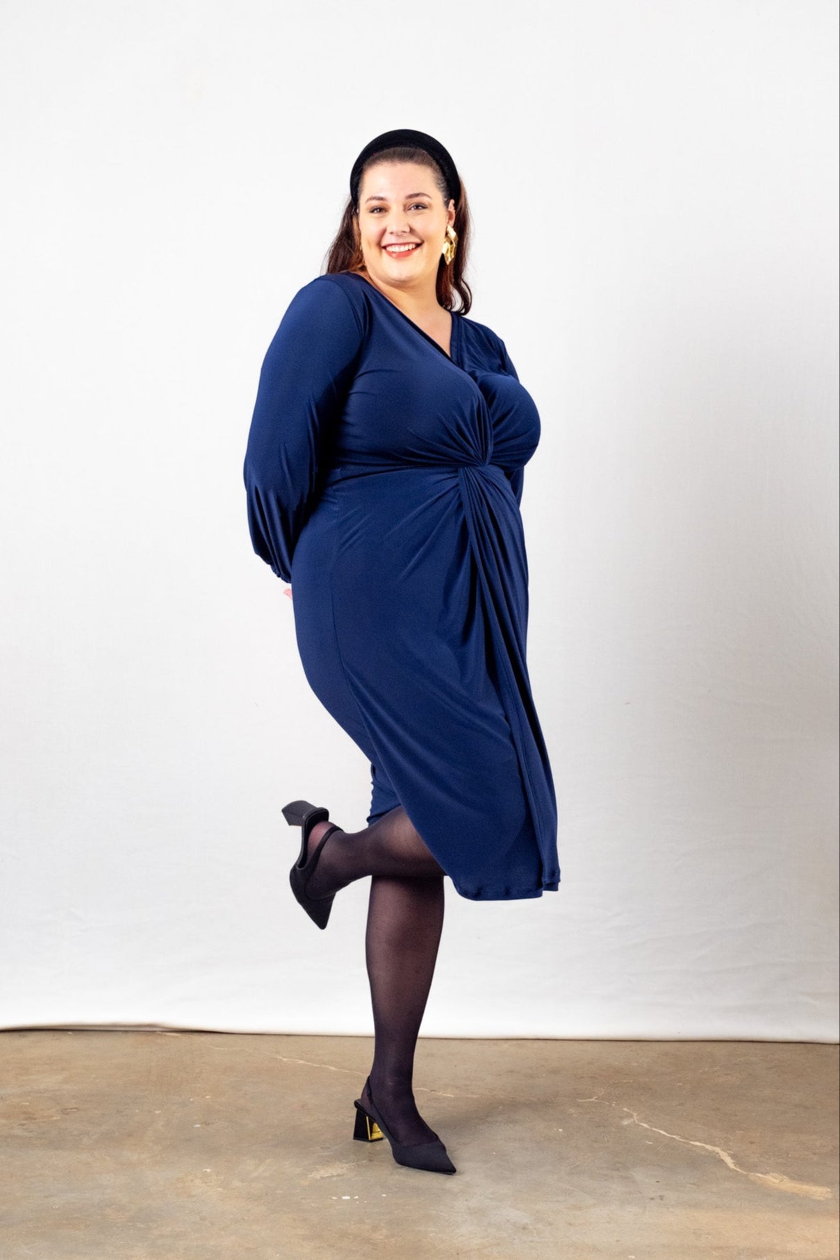 Winter Midi Twist Dress | Multiple Colour Options