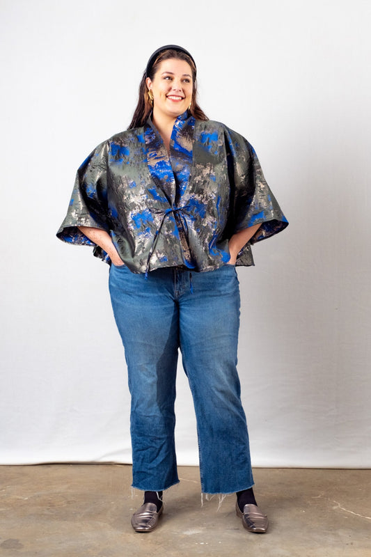 Cropped Cape Top | Royal