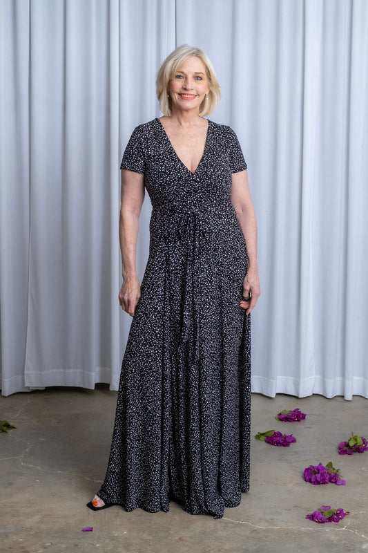 Maxi Wrap Dress - Milky Way SALE size 36