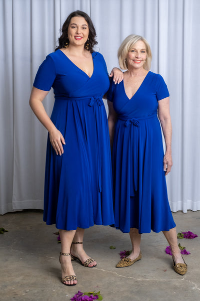 Midi Wrap Dress - Cobalt (More Options)