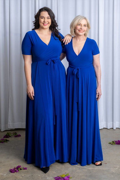 Maxi Wrap Dress - Cobalt (More Options)