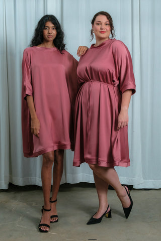 Silky Swing Dress | Dusty Rose