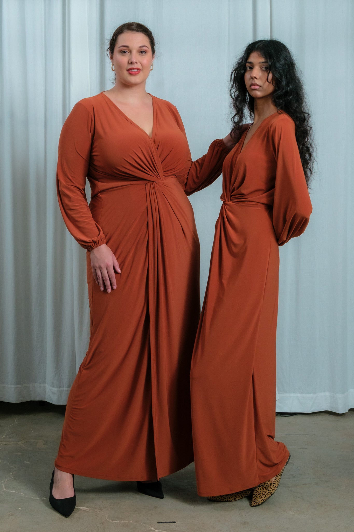 Winter Maxi Twist Dress | Multiple Colour Options
