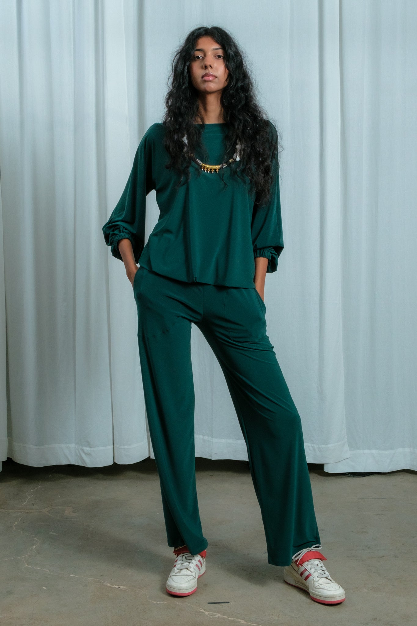 Joyful Jumpsuit Set | Forest Green