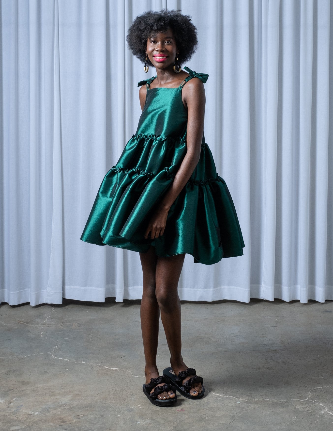 Mini Frill Dress | Silver size 32, Lemon size 36