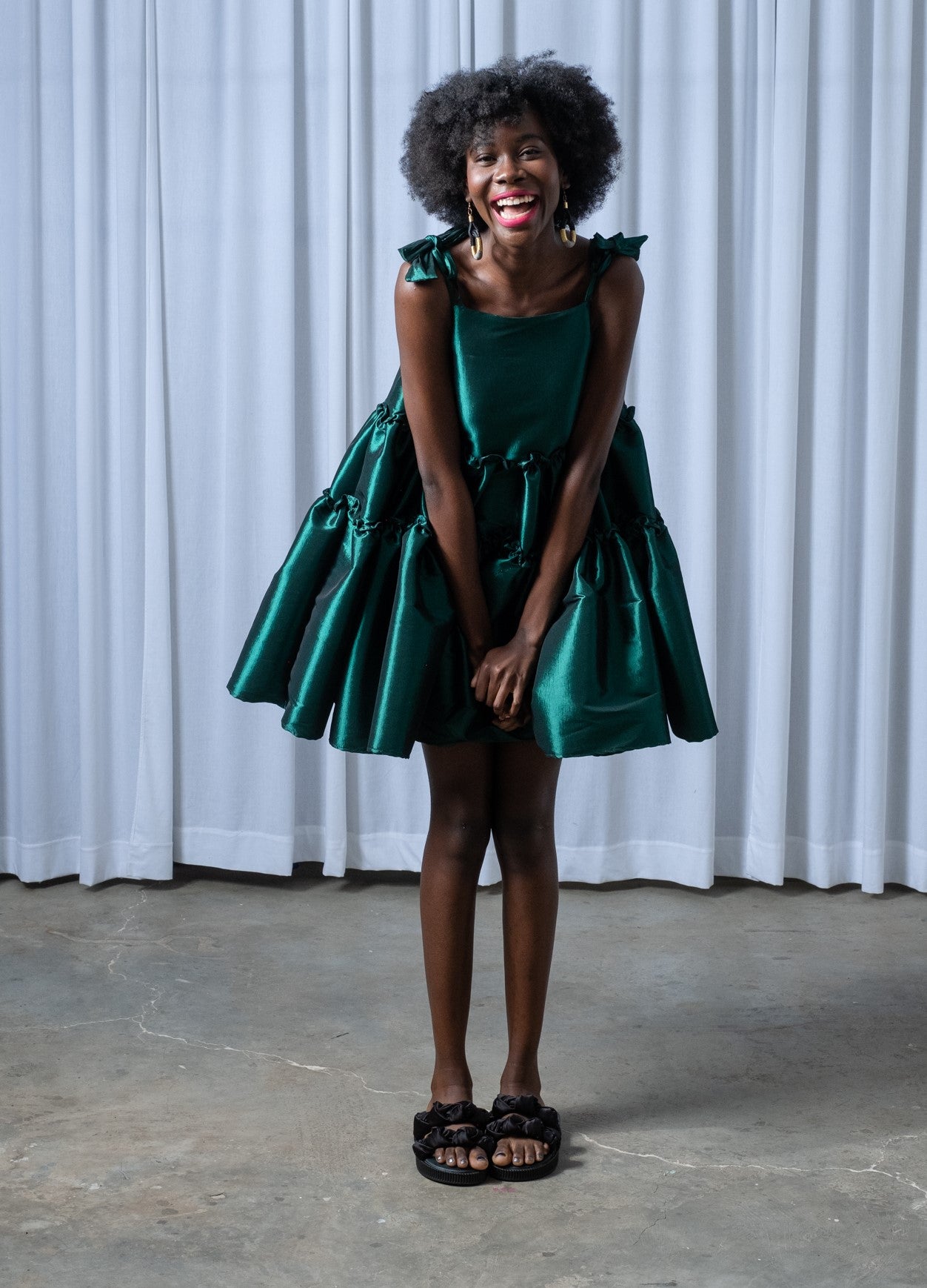 Mini Frill Dress | Silver size 32, Lemon size 36