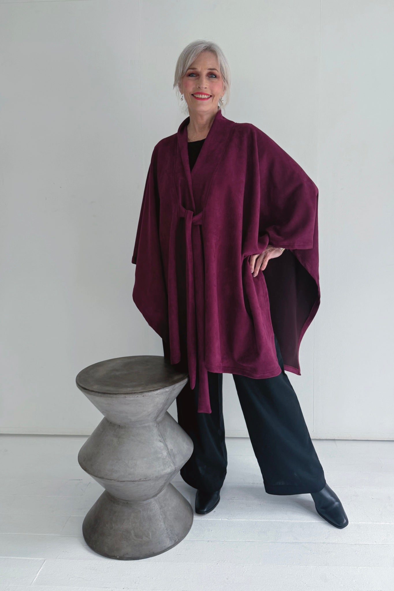 Kova Cape Jacket | Burgundy