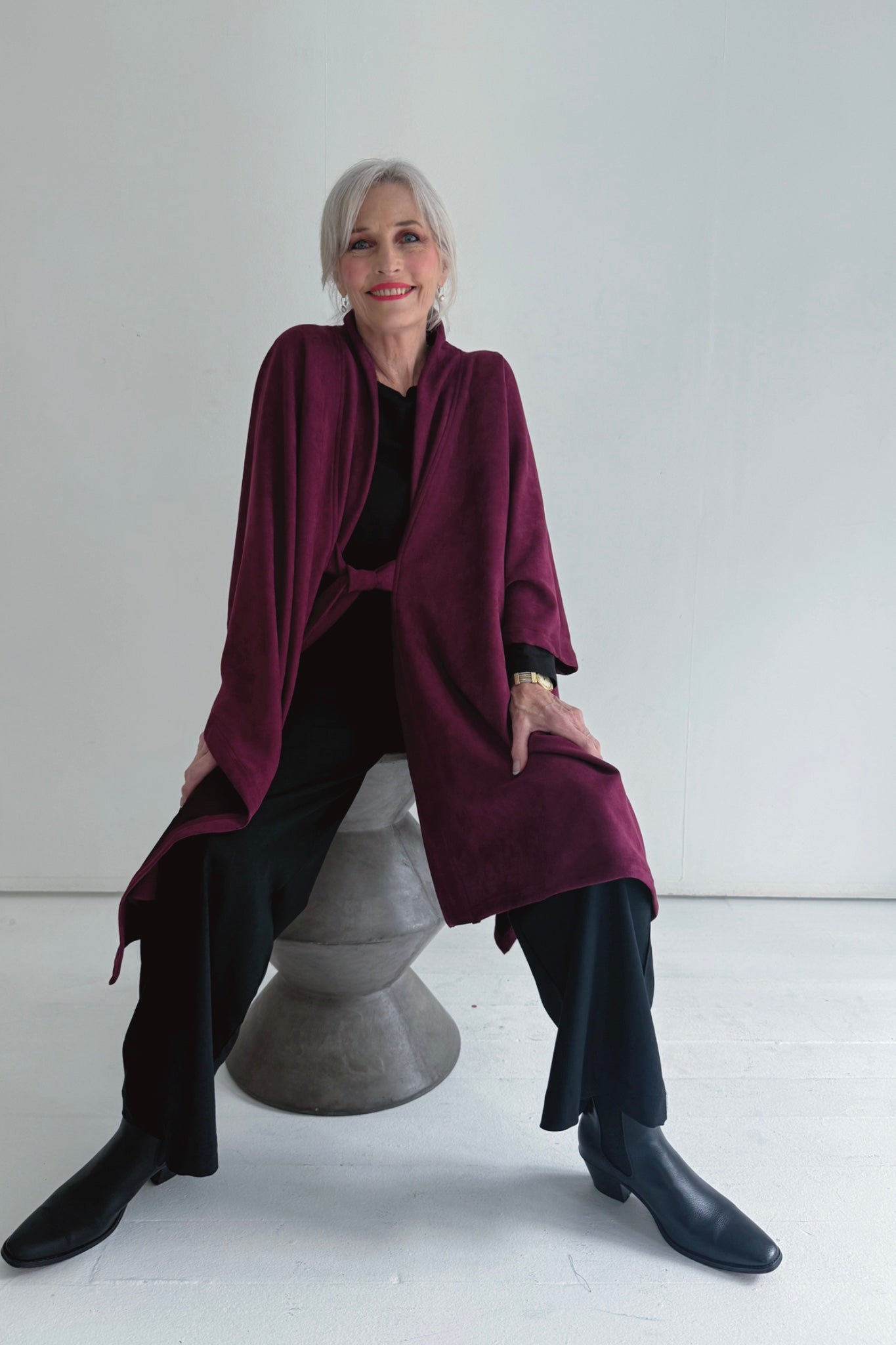 Kova Cape Jacket | Burgundy