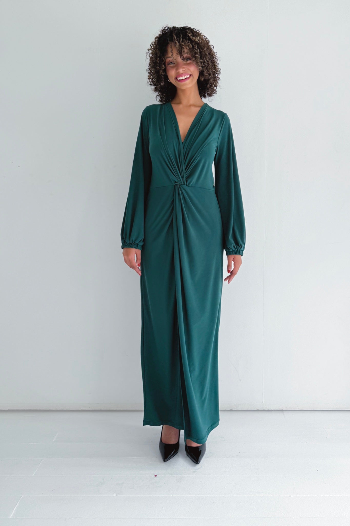 Winter Maxi Twist Dress | Multiple Colour Options