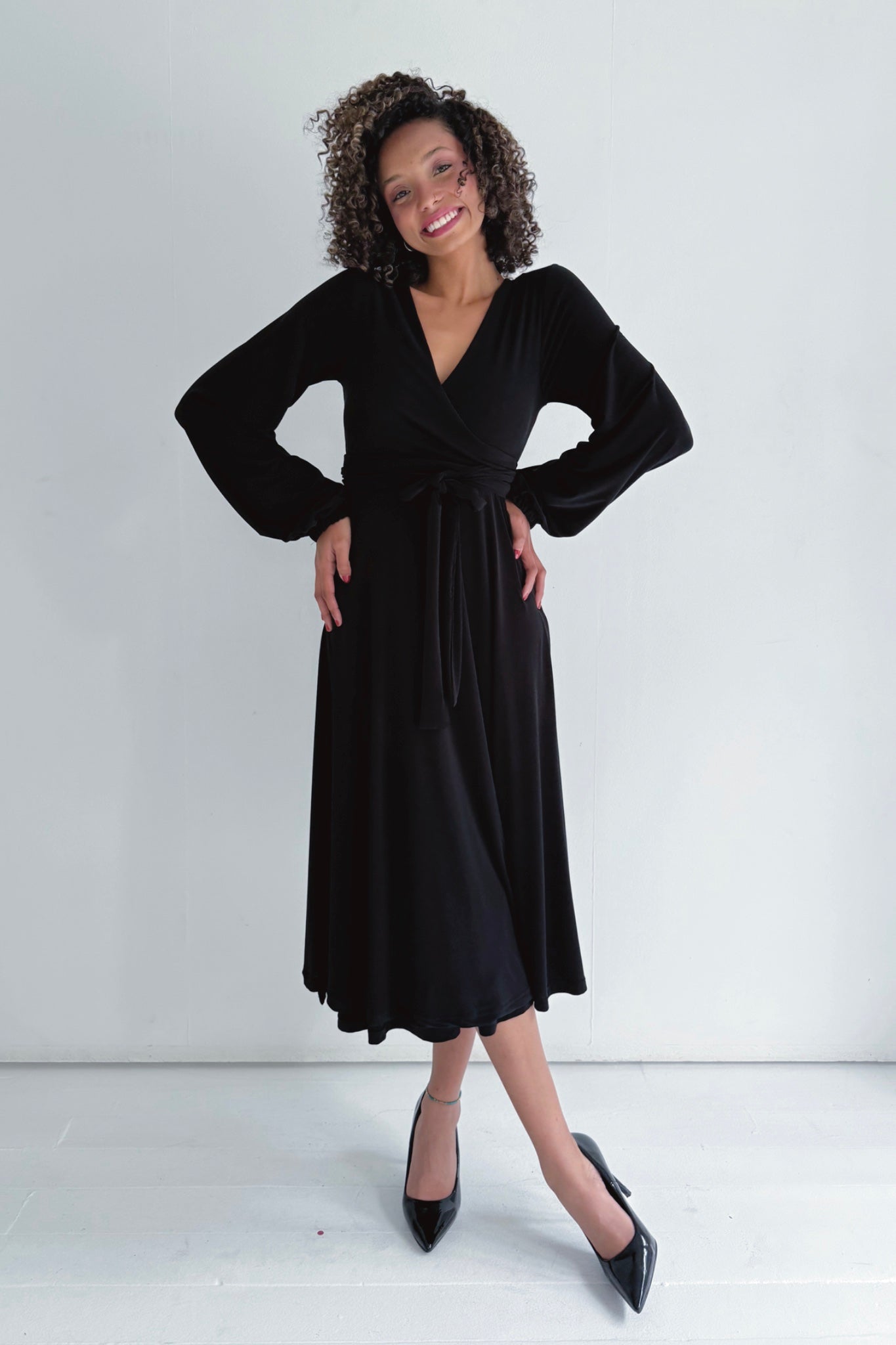 Winter Midi Wrap Dress | Multiple Colour Options