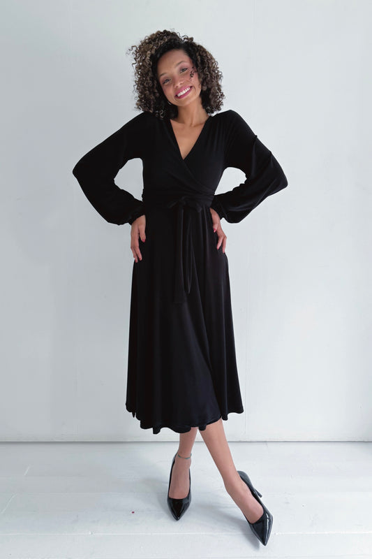 Winter Midi Wrap Dress | Multiple Colour Options