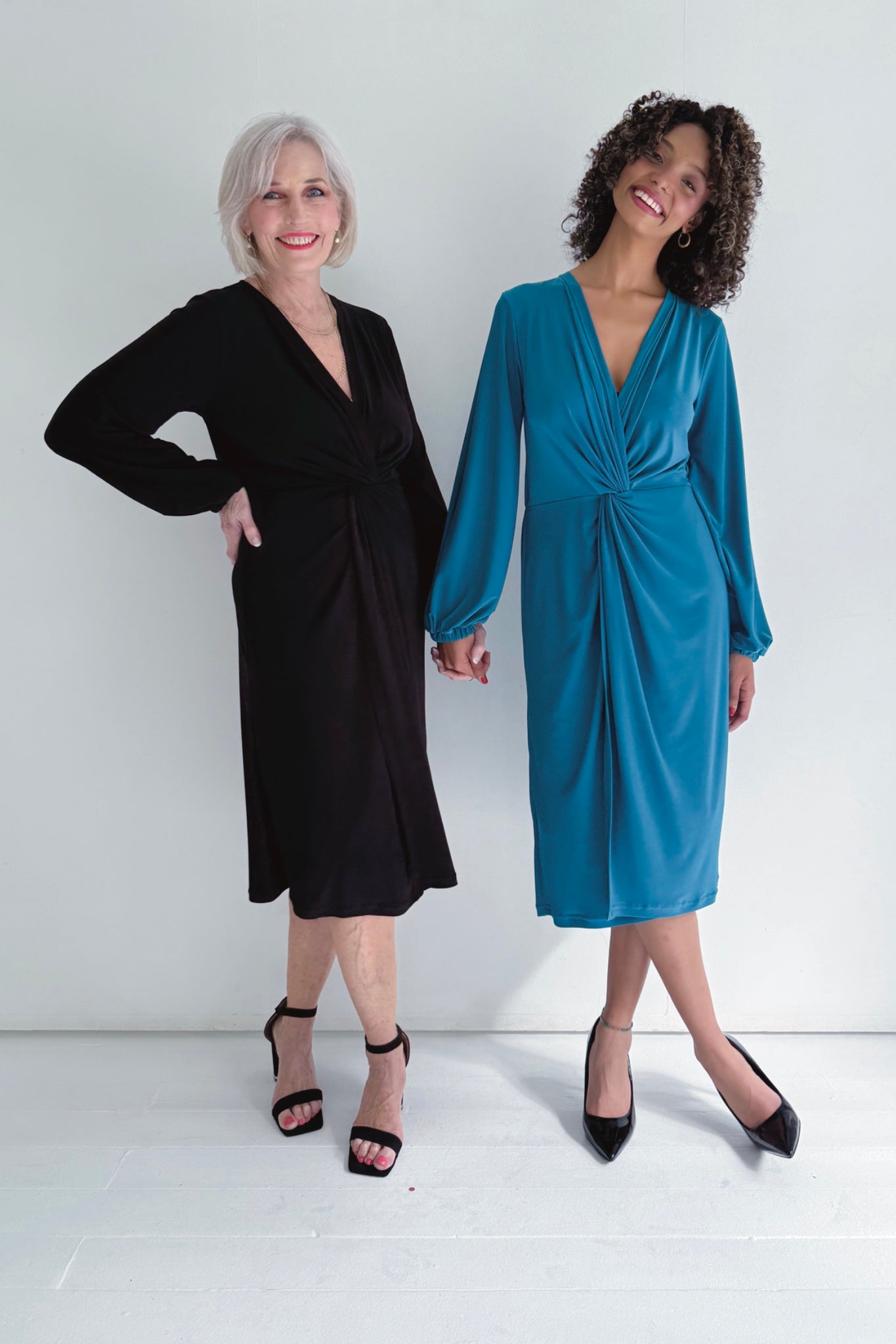 Winter Midi Twist Dress | Multiple Colour Options