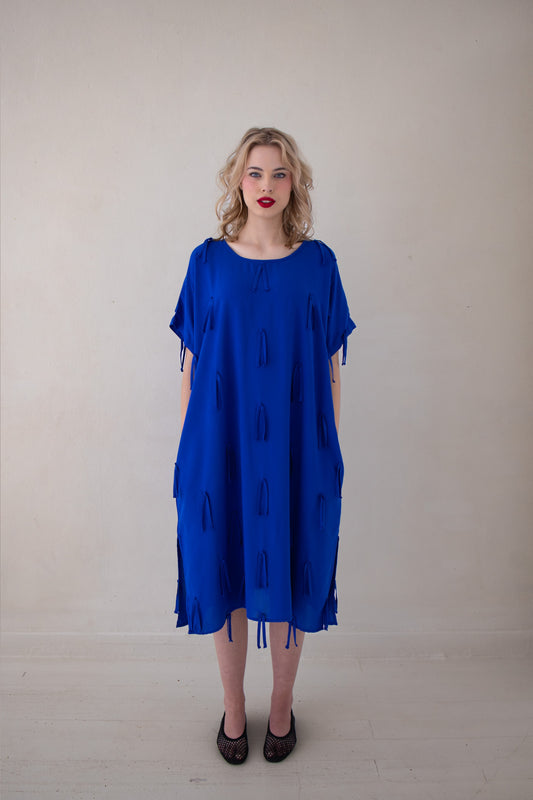Texture Dress | Cobalt