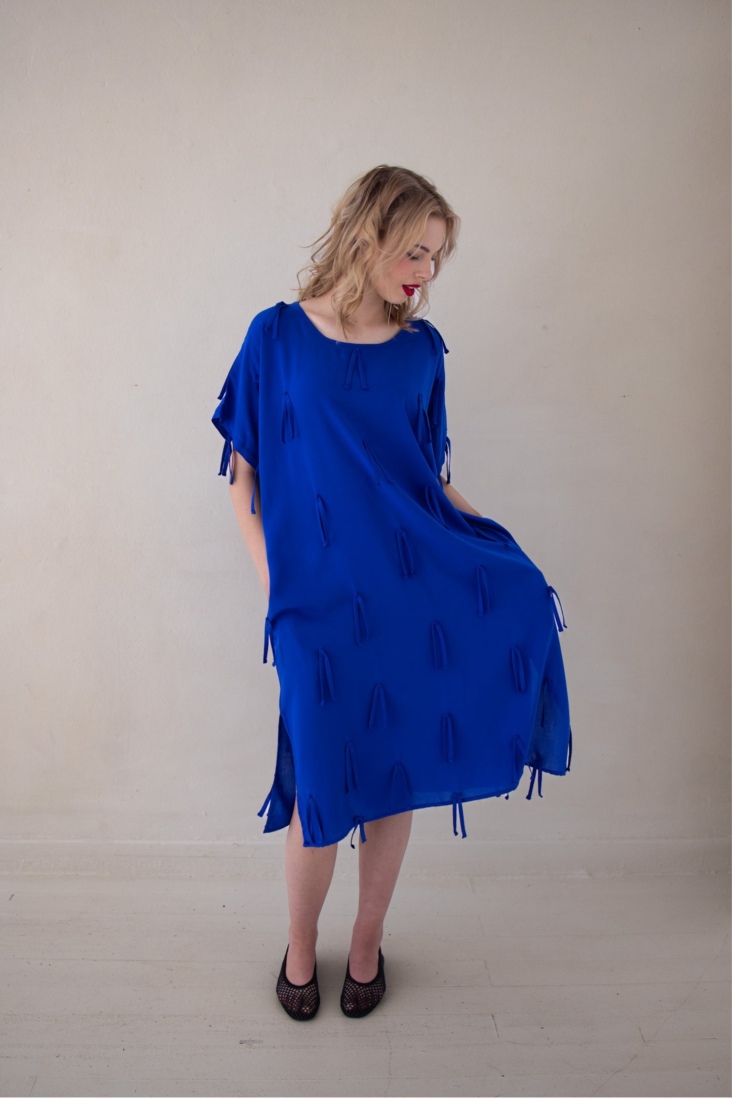 Texture Dress | Cobalt