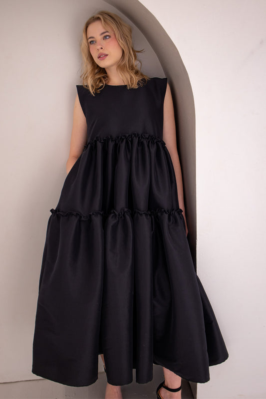 Abundance Maxi Dress | Emerald Green & Black