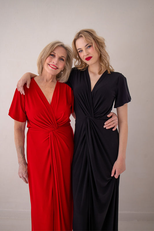 Allure Twist Maxi Dress - Red | More Colour Options
