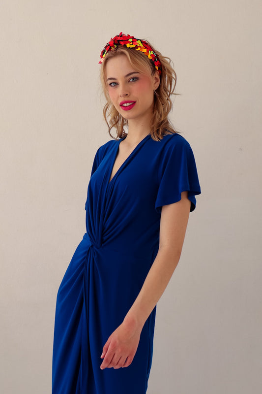 Allure Twist Maxi Dress - Cobalt | More Colour Options