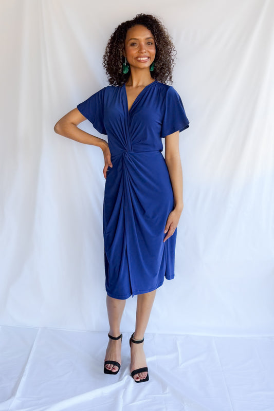 ALLURE TWIST MIDI DRESS | More Colour Options