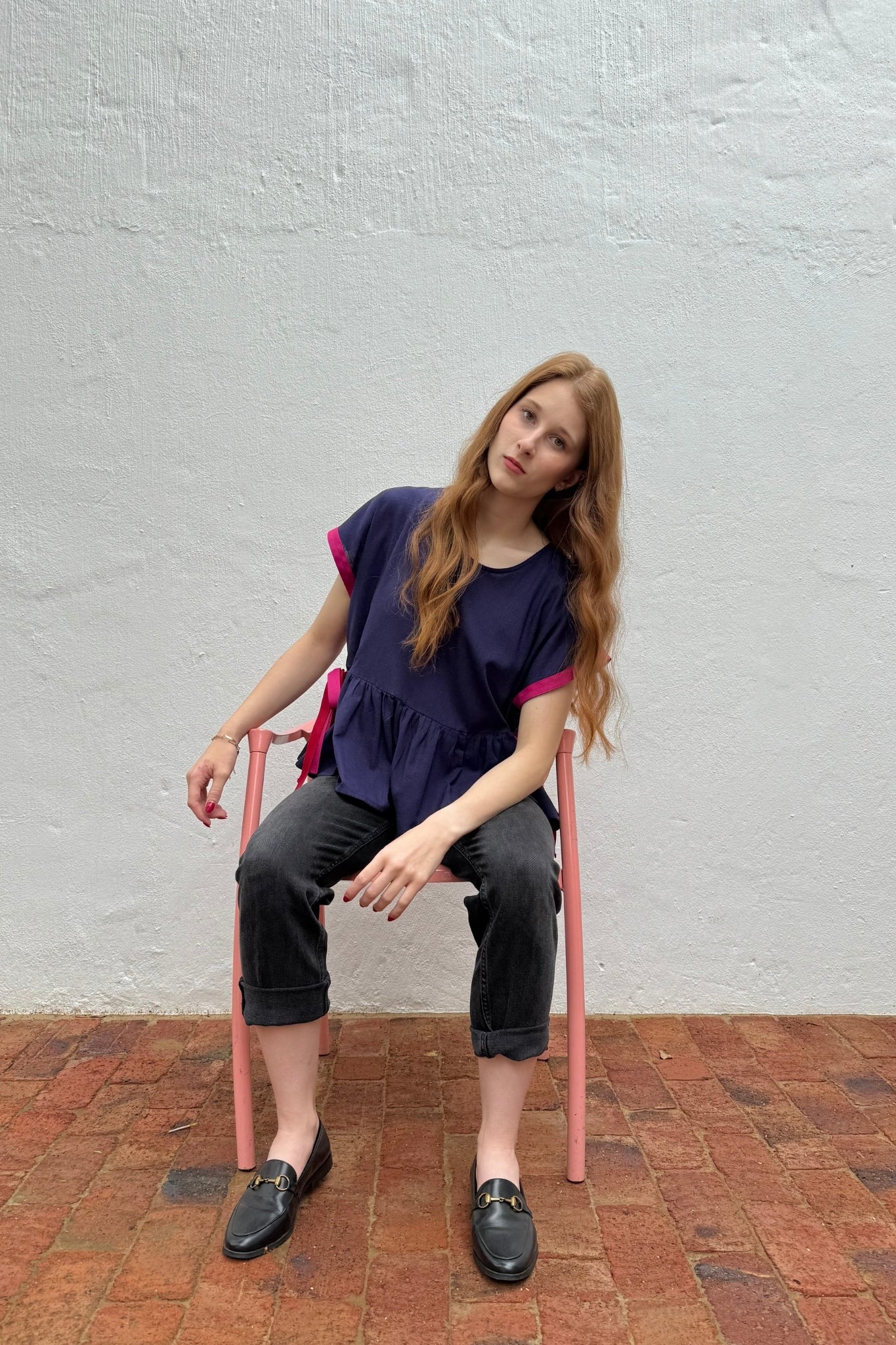 Heartbeat Top | Navy